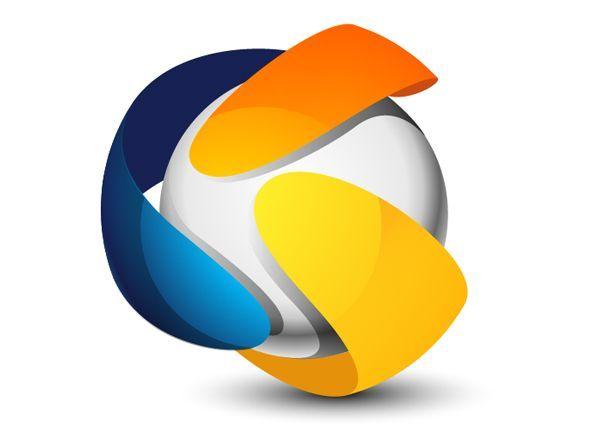 Orange Sphere Logo - 3D looking Sphere Logo. Illustrator Tutorial. Graphic tips