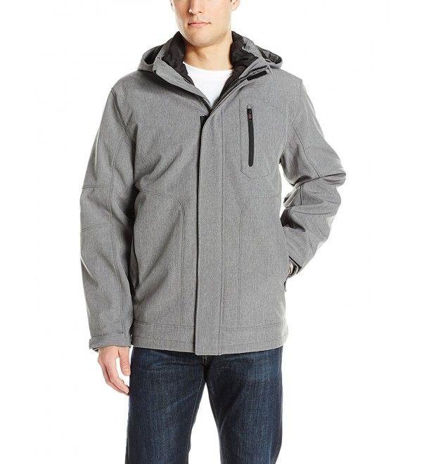 Hawke & Co Logo - Hawke & Co Men's Softshell Systems Jacket Heather Grey