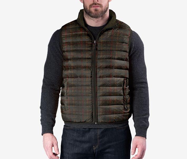 Hawke & Co Logo - Hawke Co. Outfitter Mens Reversible Puffer Vest, Harris TweedLoden