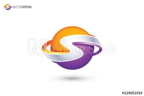 Orange Sphere Logo - Abstract Letter S Logo - 3D Sphere Logo - Buy this stock vector and ...