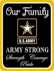 Army Strong Logo - ARMY Strong Pride Family Military USA United States Metal Tin Sign