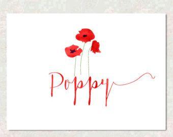 Red Poppy Logo - Poppy logo | Etsy