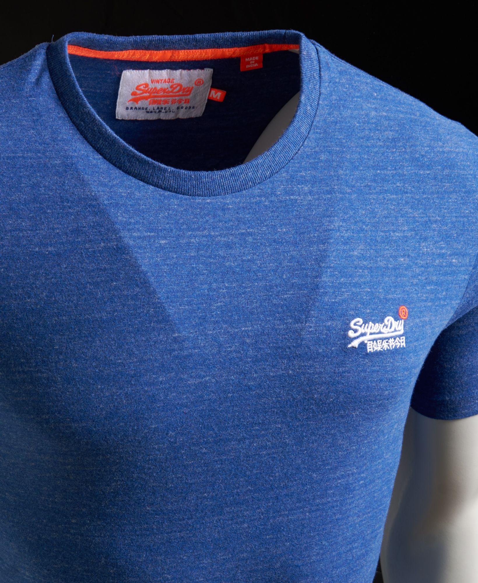 Blue Orange T-Shirts With Logo - New Mens Superdry Orange Label Vintage Embroidery T Shirt Baseball