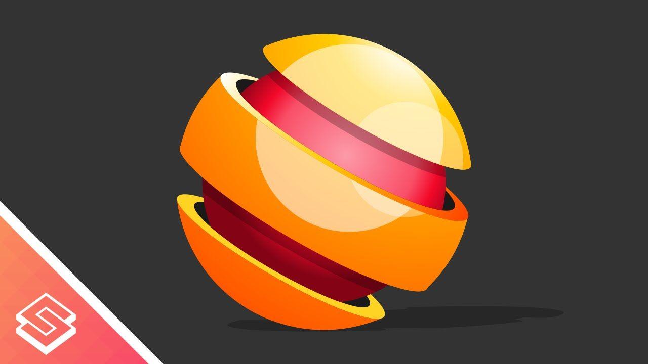 Orange Sphere Logo - Inkscape Tutorial: Vector 3D Sphere Logo or Icon - YouTube