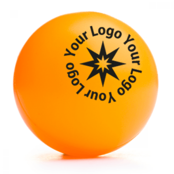 Orange Sphere Logo - non branded orange printed table tennis balls