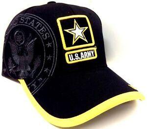 Army Strong Logo - US ARMY STRONG LICENSED SEAL MILITARY LOGO STAR HAT CAP BLACK CAMO ...