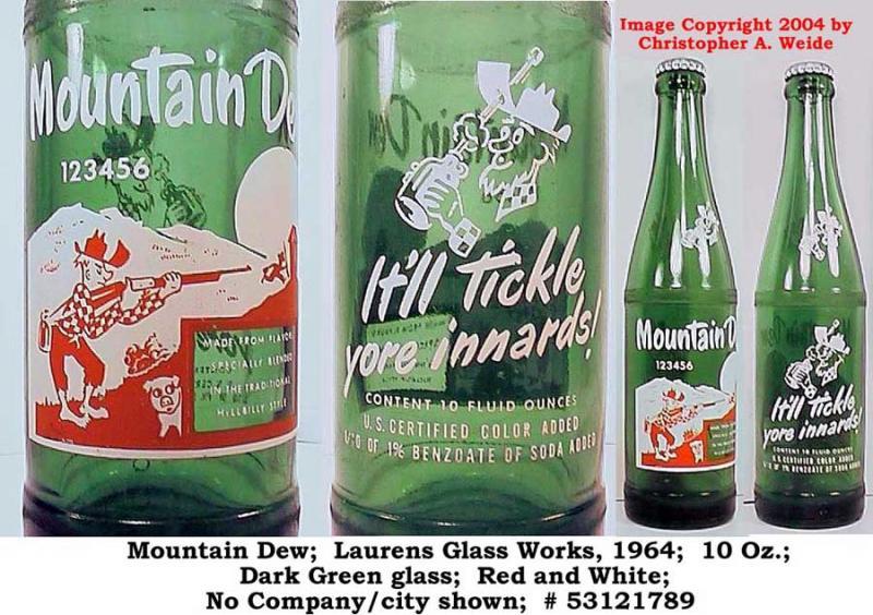 Old Mountain Dew Logo - This old Mountain Dew bottle