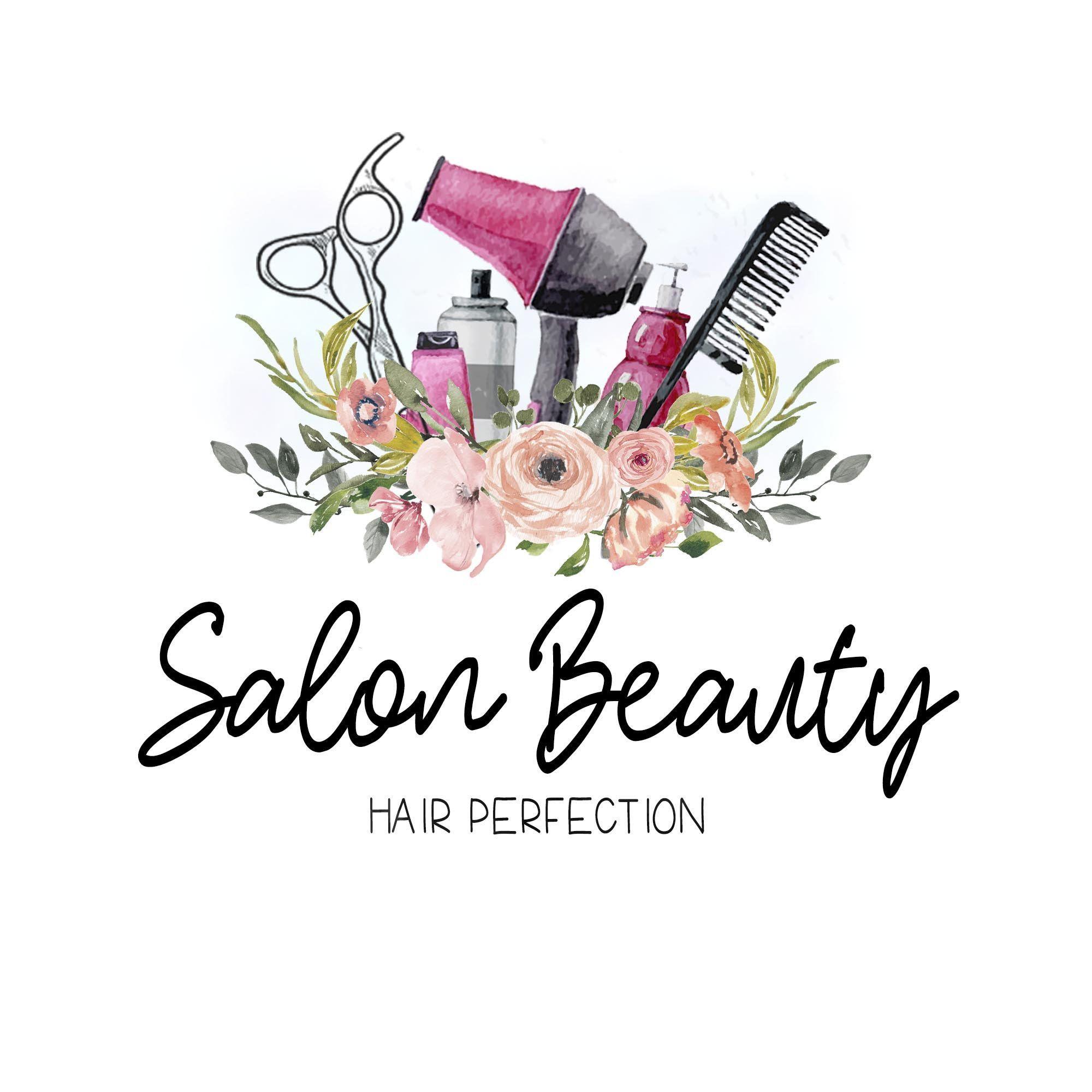 Hair and Make Up Logo - Premade Custom Logo -SALON BEAUTY- Premade Logo, Boho Hair Stylist