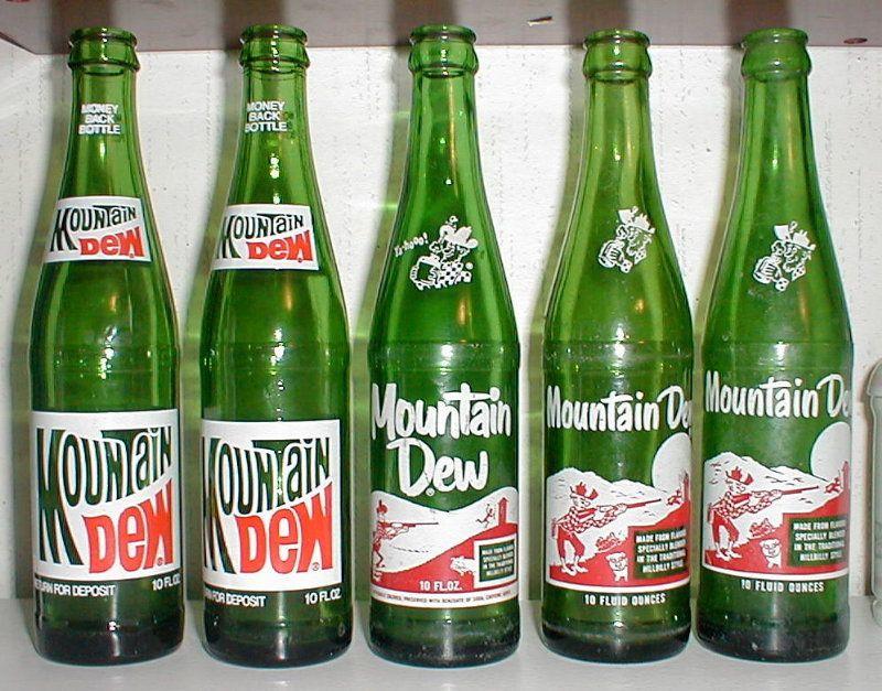 Old Mountain Dew Logo - Mountain Dew...how old and are they worth anything?