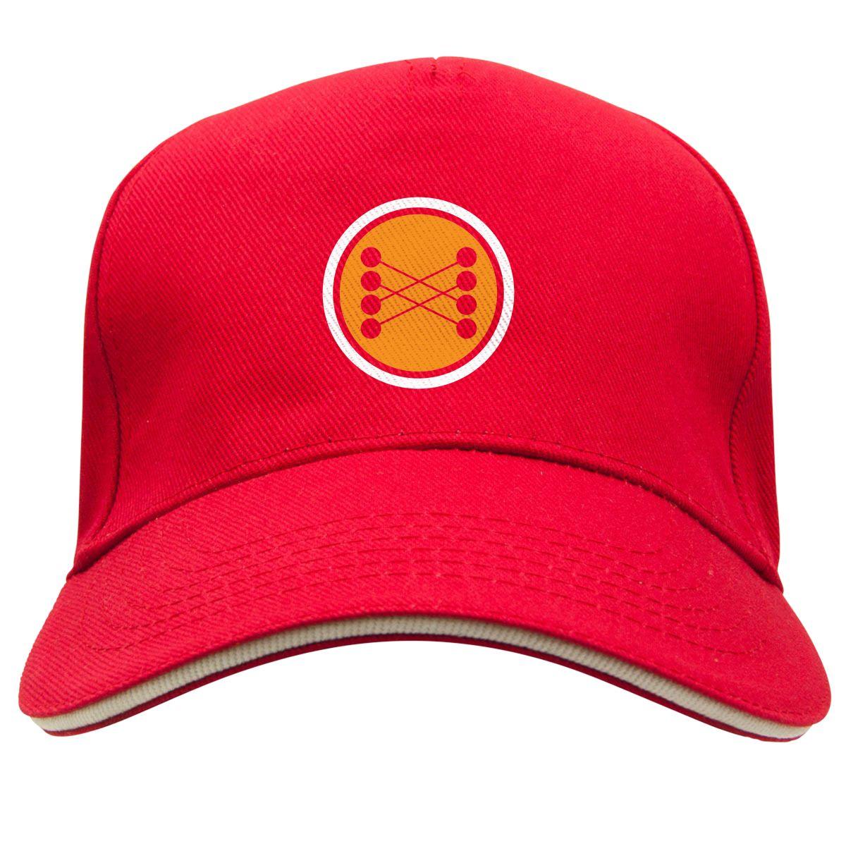Red and White Peak Logo - BACK TO THE FUTURE: FUSION LOGO Sandwich Peak Cap