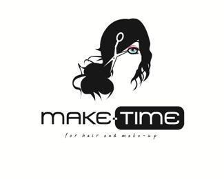 Hair and Make Up Logo - Make Time For Hair And Make Up Designed