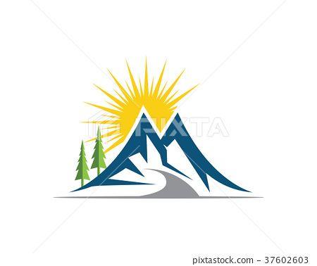 Cross and Mountain Logo - Mountain Logo Business Template Illustration [37602603]