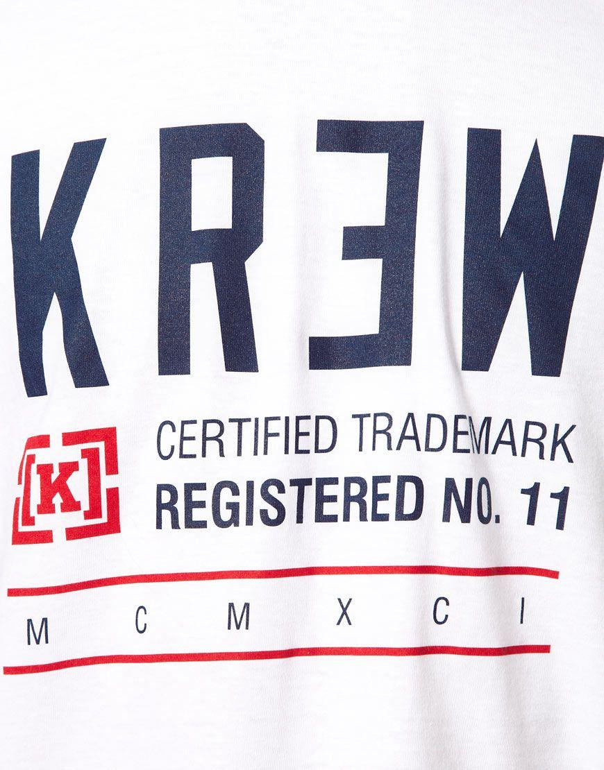 KR3W Logo - Lyst Tshirt Registered Logo in White