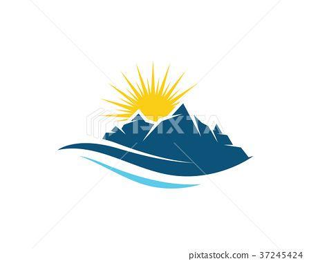 Cross and Mountain Logo - Mountain Logo Template Illustration [37245424]