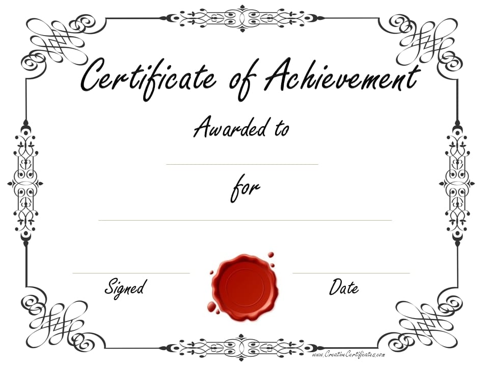 Black and White Certificate Logo - Free Customizable Certificate of Achievement