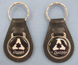 Triangle Vintage Logo - 2 Dodge Triangle Vintage Logo Leather Key Rings Key Fobs Key Holders ...