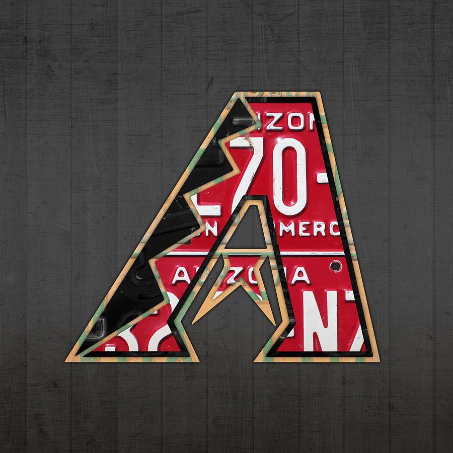 Triangle Vintage Logo - Arizona Diamondbacks Baseball Team Vintage Logo Recycled