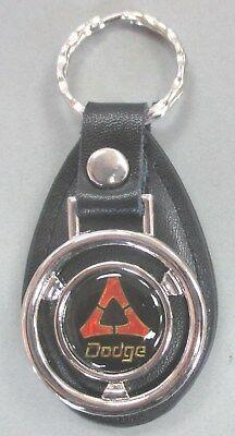 Triangle Vintage Logo - 2 Dodge Triangle Vintage Logo Leather Key Rings Key Fobs Key Holders