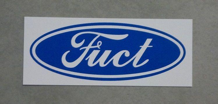 Funny Ford Logo - Ford Badge Parody sticker for toolbox, car or mancave