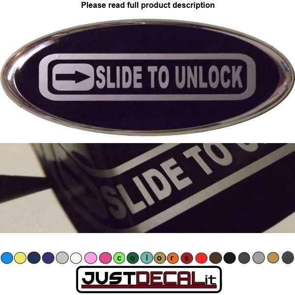 Funny Ford Logo - Slide to Unlock Overlay Decal Sticker Logo Funny Fits Specific