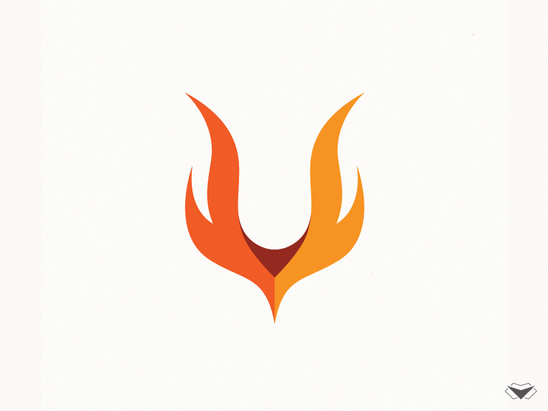The Flame Logo - Letter V Fire Logo by visual curve | Dribbble | Dribbble
