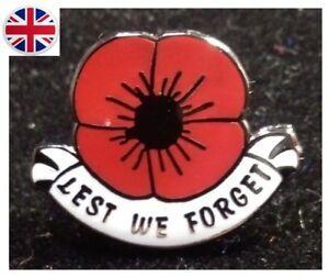 Red Poppy Logo - Limited 2019 Lest We Forget Hero Remembrance Red Poppy Brooch Enamel ...