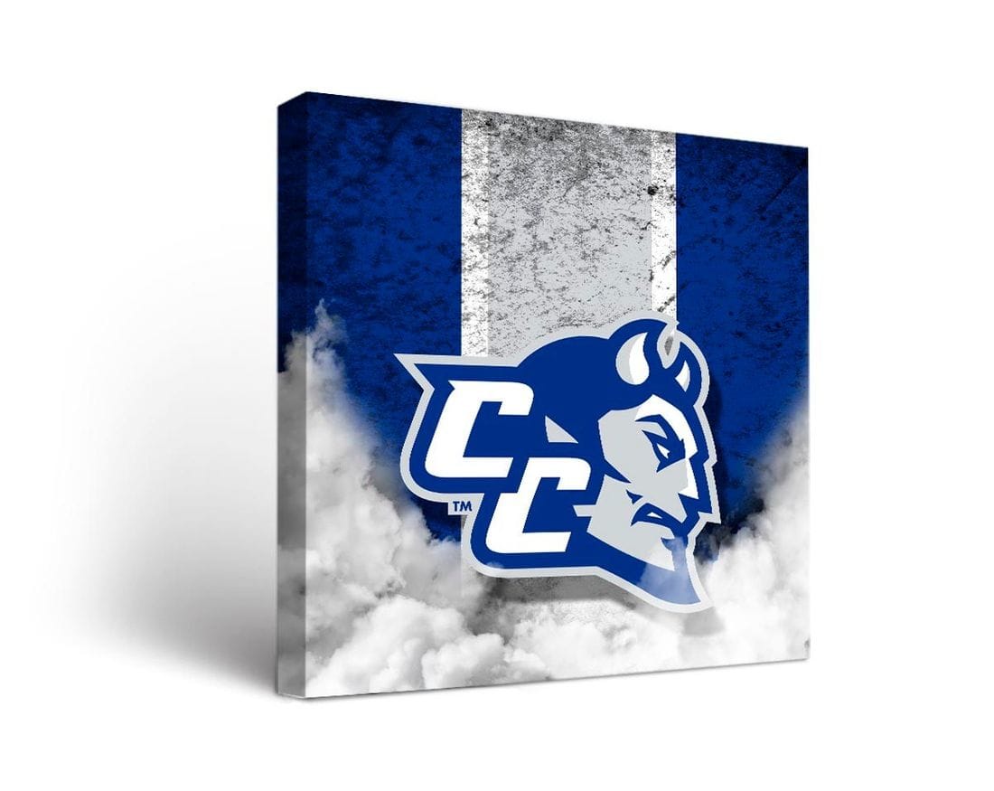 CCSU Blue Devils Logo - Central Connecticut State University Ccsu Blue Devils Canvas Wall Art ...