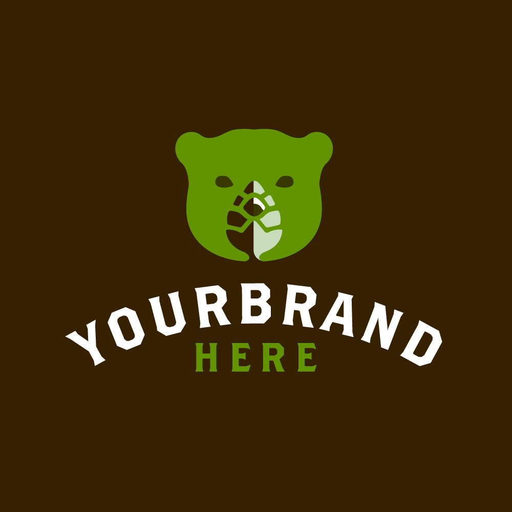 Green Brown Logo - Beer Bear—Brewery Logo Design