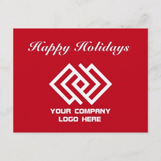 Red Rectangle Company Logo - Your Company Logo Holiday Postcard Red | Zazzle.co.uk