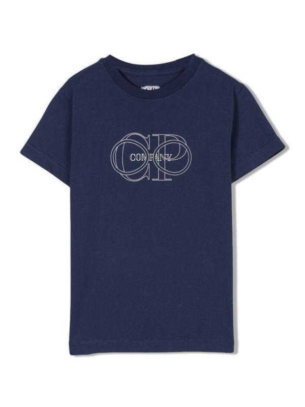 Navy Blue Logo - C.P. Company Undersixteen Navy Blue Logo T Shirt