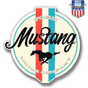 Vintage Ford Mustang Logo - Vintage Ford Mustang Logo Color Sticker Decal Phone laptop Car