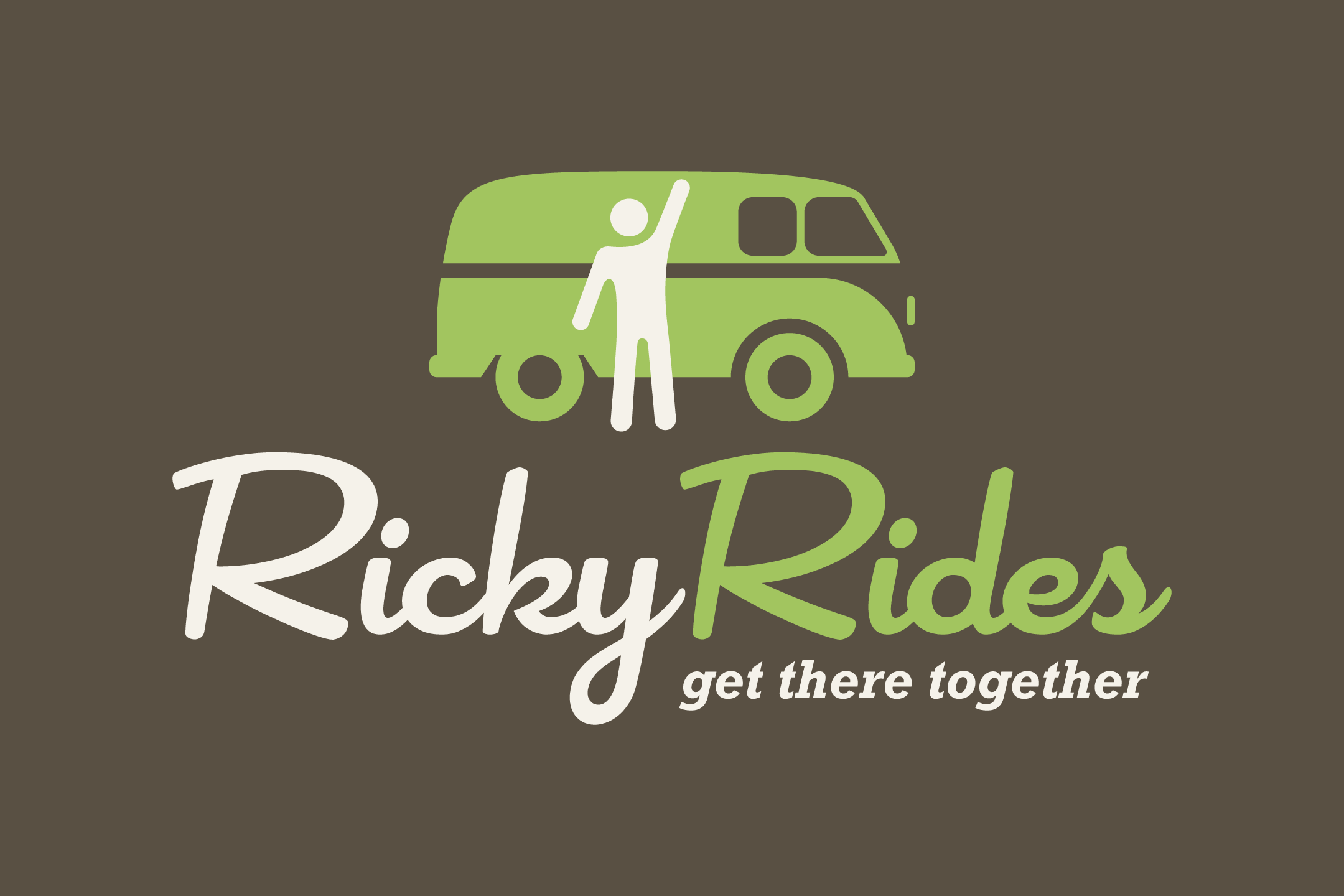 Green Brown Logo - RickyRides