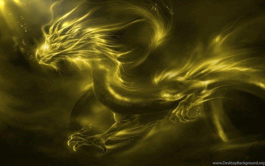 Cool Gold Dragon Logo - Gold Dragon 14 Cool Wallpapers Hivewallpaper.com Desktop Background