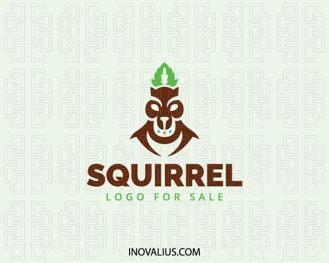 Green Brown Logo - Squirrel Logo