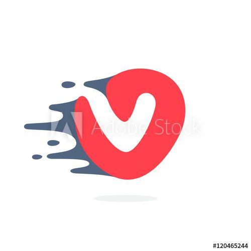 Fire V Logo - Letter V logo with fast speed water, fire, energy lines. - Buy this ...