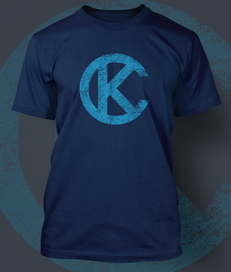 Navy Blue Logo - Loyalty KC Navy and Light Blue KC Logo Shirt / Loyalty KC shirts. A