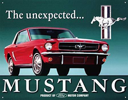 Vintage Ford Mustang Logo - Poster Revolution Ford Mustang The Unexpected Car Logo Retro Vintage ...
