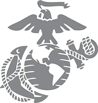 Gray and White Globe Logo - Amazon.com: Marine Corps - Eagle Globe & Anchor SILVER METALLIC USMC ...
