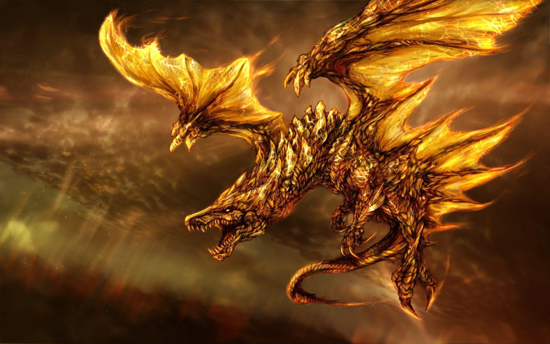 Cool Gold Dragon Logo - Cool Dragon Wallpaper