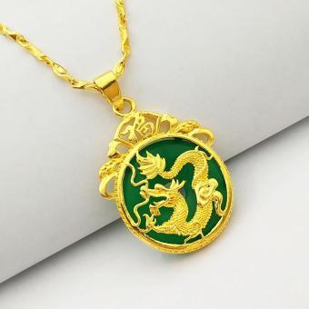 Cool Gold Dragon Logo - Paling murah Men Cool Gold Dragon Jade Pendant Male Fashion Golden