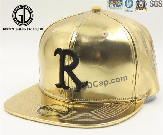 Cool Gold Dragon Logo - China 2018 High Quality Cool Shiny Golden Snapback Cap with 3D ...