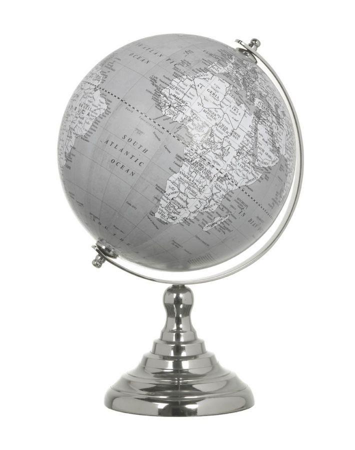 Gray and White Globe Logo - Grey and White Globe