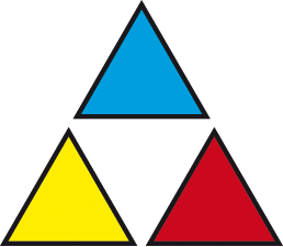 Blue and Yellow Triangle Logo - The Takezawa Sankaku (Triangle) 竹澤三角