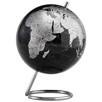 Gray and White Globe Logo - Spectrum 6 Slate Grey World Globe: Office Products