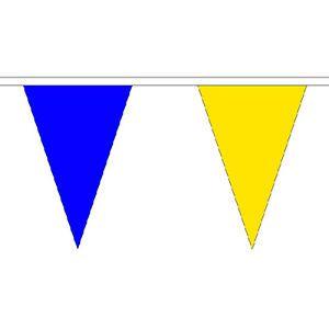 Blue and Yellow Triangle Logo - Royal Blue And Yellow Triangle Bunting 20M (54 Flags) Festival