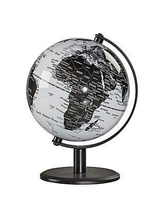 Gray and White Globe Logo - Decorative Globes | John Lewis & Partners