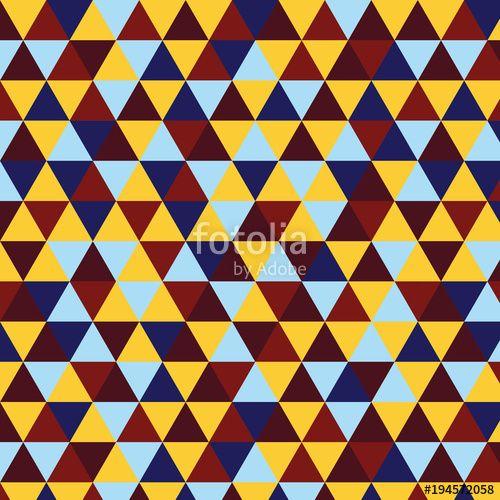 Blue and Yellow Triangle Logo - Red, blue and yellow triangle vector pattern Stock image