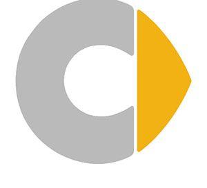 Over a Yellow Triangle Logo - Yellow c Logos