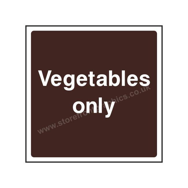 Hygiene Vegetables Logo - Vegetables Only Sticker (square) | Hygiene & Restaurant Safety Stickers