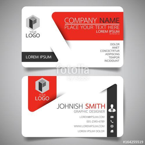 Red Rectangle Company Logo - Red modern creative business card and name card,horizontal simple ...